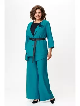 Брючные костюмы 1386 темная бирюза