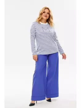 Брючные костюмы 1392 голубой, полоска