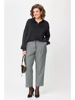 Брючные костюмы 1402 черный, клетка