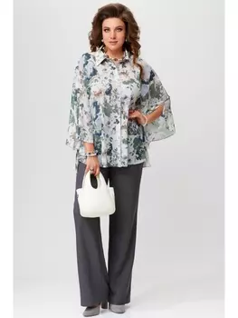 Брючные костюмы 14212 серый