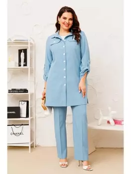 Брючные костюмы 1426 голубой