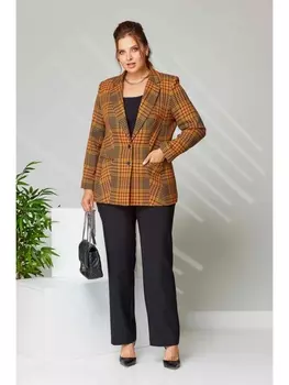 Брючные костюмы 1445 оранжево-черный