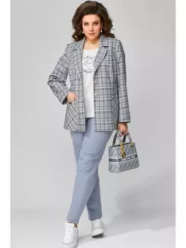 Брючные костюмы 1482 сине-голубой