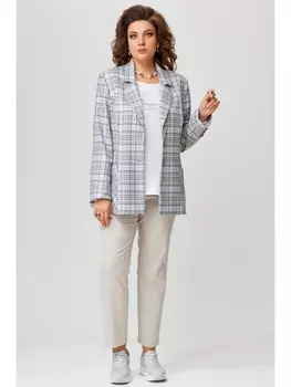 Брючные костюмы 1485 бежево-голубой