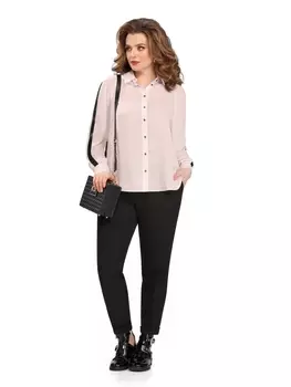 Брючные костюмы 149-пудра/чёрный