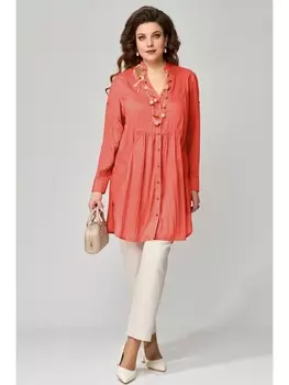 Брючные костюмы 1513 оранж+бежевый