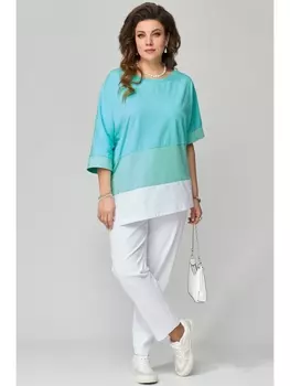 Брючные костюмы 1541 бирюзовый