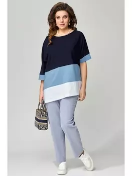 Брючные костюмы 1542 синий