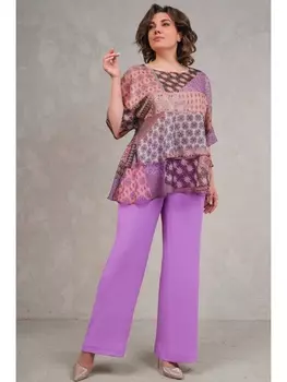 Брючные костюмы 1641-1 сиреневый