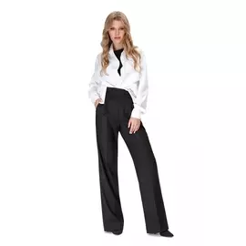 Брючные костюмы 1644 черный+белый