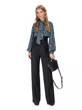 Брючные костюмы 1647 бирюзовый+ черный