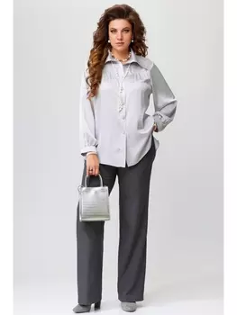 Брючные костюмы 1792 серо-стальной