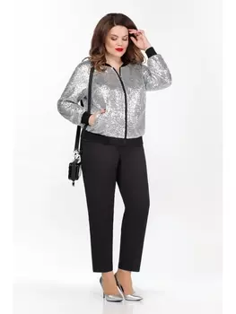 Брючные костюмы 1818 серый