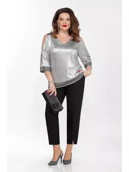 Брючные костюмы 1838 светло-серый