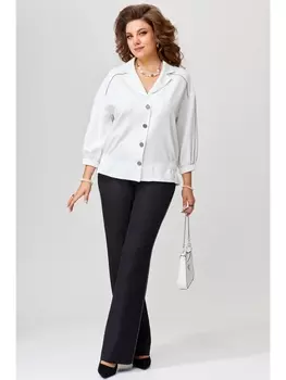 Брючные костюмы 1841 черно-белый