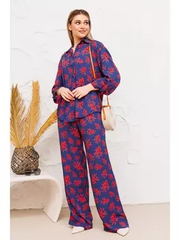 Брючные костюмы 2044 кораллы