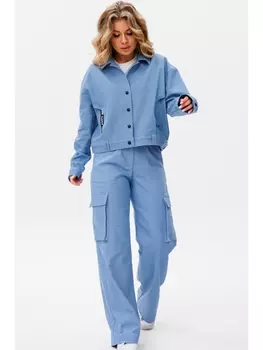 Брючные костюмы 2066 голубой