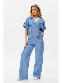 Брючные костюмы 2067 голубой