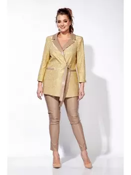 Брючные костюмы 2126 золото/капучино
