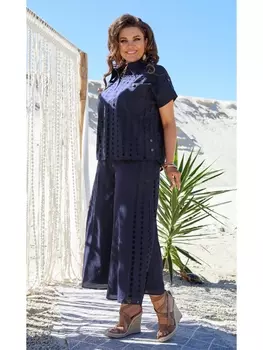 Брючные костюмы 21603 темно-синий