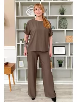 Брючные костюмы 2210 коричневый