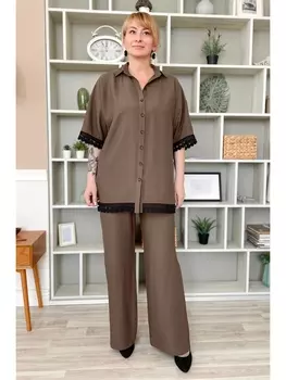 Брючные костюмы 2213 коричневый