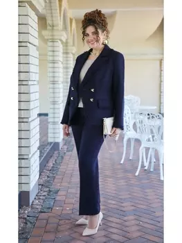 Брючные костюмы 23113 т.синий