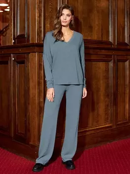 Брючные костюмы 2346 голубой