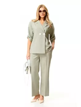 Брючные костюмы 2414/1 бежево-серый