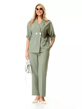 Брючные костюмы 2414 олива