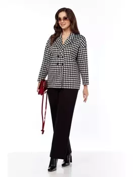 Брючные костюмы 2430 лапка+черный