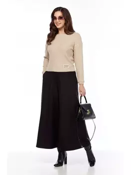 Брючные костюмы 2431 беж+полоска