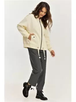 Брючные костюмы 2490 ванильный+графит