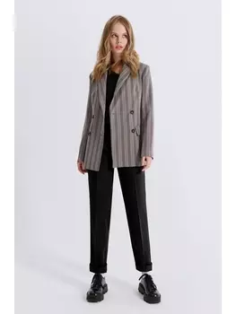 Брючные костюмы 2493 полоска+ черный