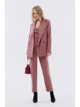 Брючные костюмы 2536 серо-розовый