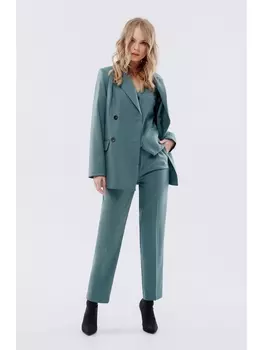 Брючные костюмы 2537 серо-зеленый