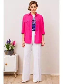 Брючные костюмы 2815 малиновый