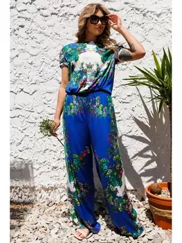 Брючные костюмы 2817 василек