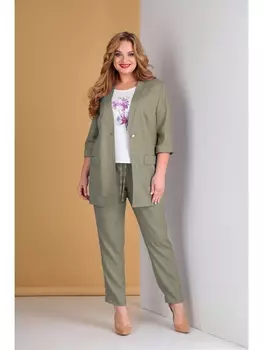 Брючные костюмы 283 олива
