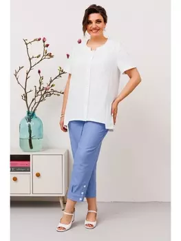 Брючные костюмы 2-2684 голубой