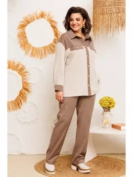 Брючные костюмы 2-2733 кэмел