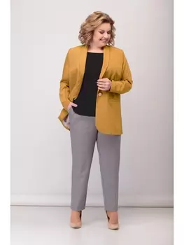 Брючные костюмы 3047-горчичный