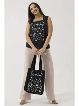 Брючные костюмы 3062 черный+бежевый