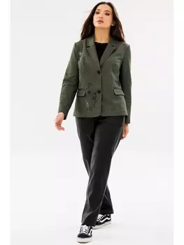 Брючные костюмы 3090 хаки+черный