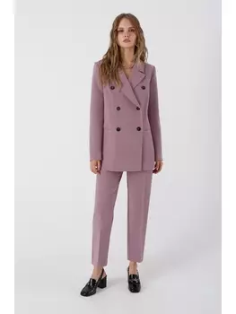 Брючные костюмы 3383 серо-розовый