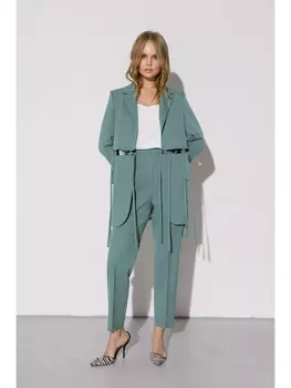 Брючные костюмы 3666 серо-зеленый