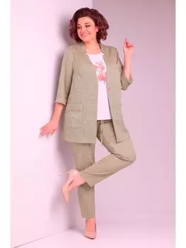 Брючные костюмы 372 бежево-оливковый