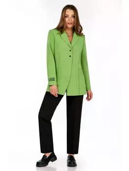 Брючные костюмы 3928 зеленый+черный