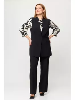 Брючные костюмы 3-034 черный кружочки
