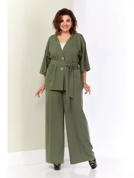 Брючные костюмы 4056 олива